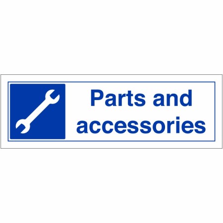 Parts and Accessories Sign