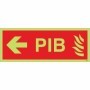  Glow in the dark PIB arrow left wayfinding sign